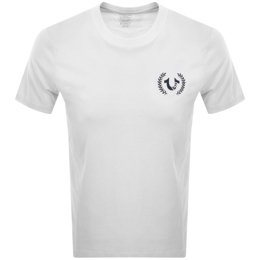 【新品未使用】TRUE RELIGION 半袖クロップドTシャツ ホワイト True Religion Multi Overlap T